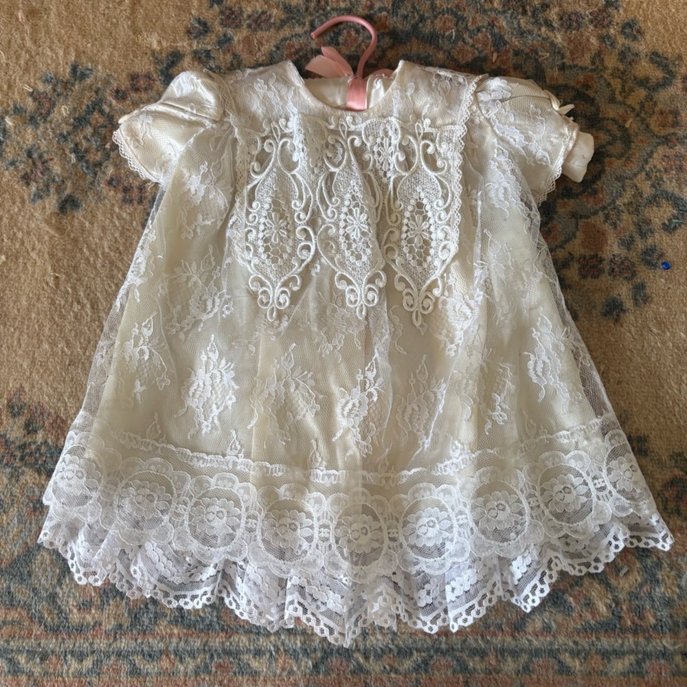 Vintage Gunne Sax Lace Baby Girl Dress